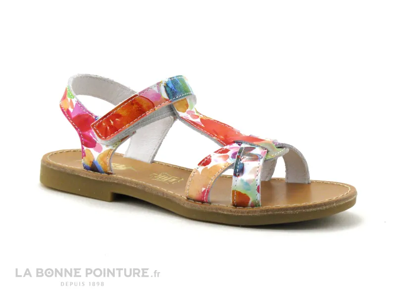 Achat chaussures Bopy Enfant Nu-pieds, vente Bopy EVAPI Multicolore - Sandale mode fille avec bride velcro