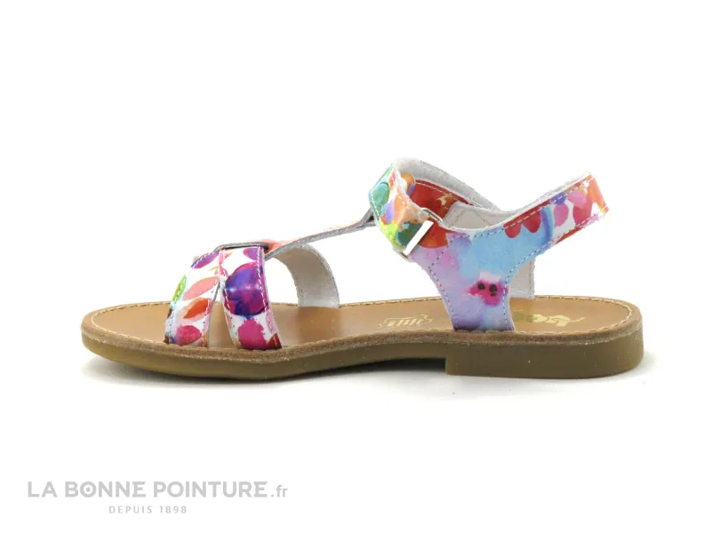 Achat chaussures Bopy Enfant Nu-pieds, vente Bopy EVAPI Multicolore - Sandale mode fille avec bride velcro