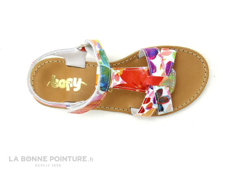 Achat chaussures Bopy Enfant Nu-pieds, vente Bopy EVAPI Multicolore - Sandale mode fille avec bride velcro