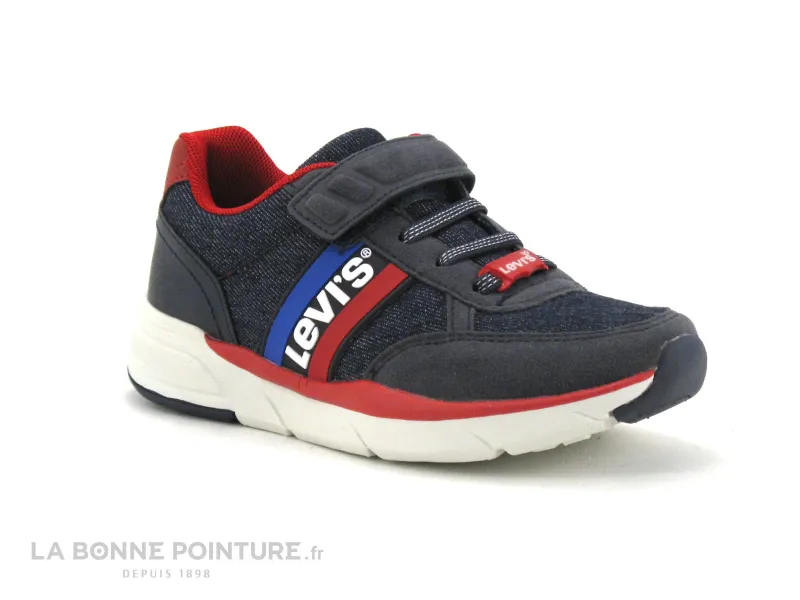 Achat chaussures Levi's Enfant Basket, vente Levis OREGON velcro blue denim - Basket GARCON