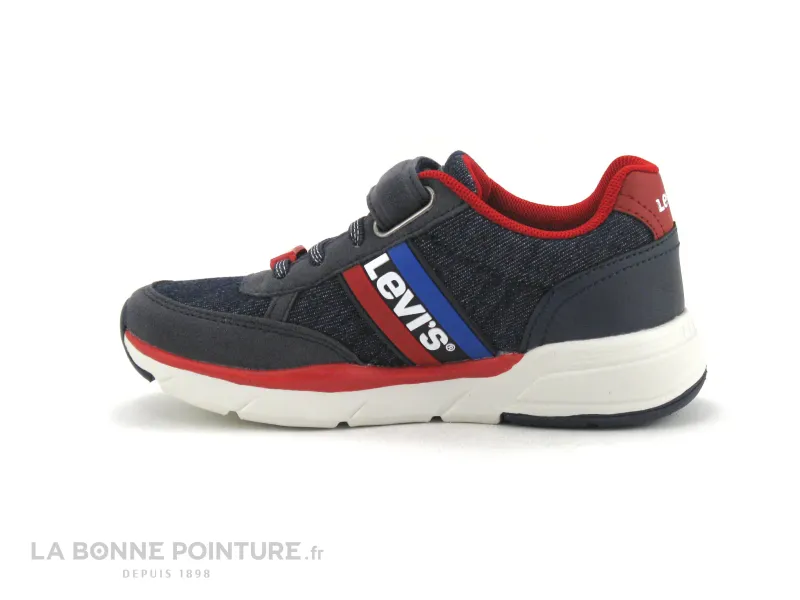 Achat chaussures Levi's Enfant Basket, vente Levis OREGON velcro blue denim - Basket GARCON