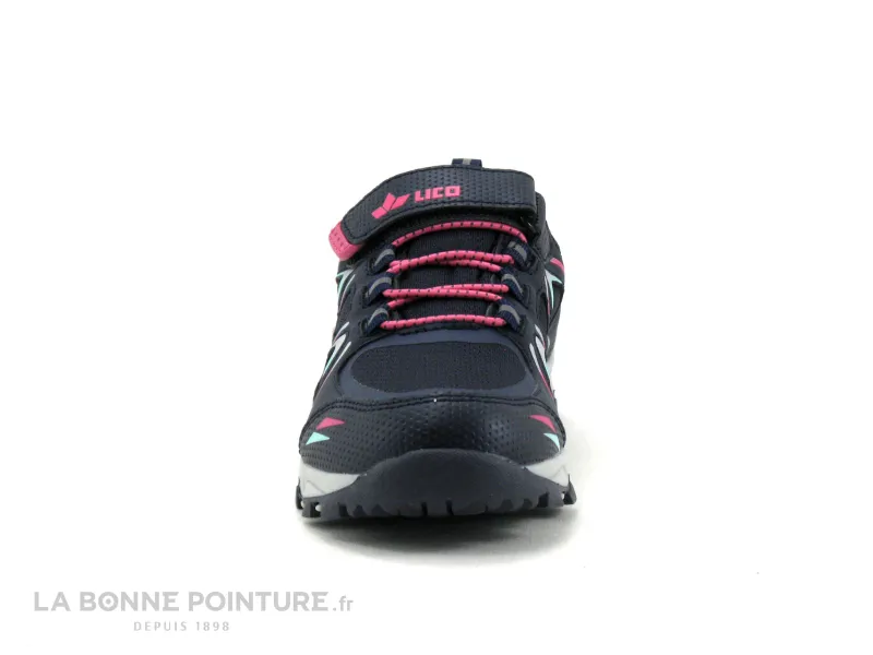 Achat chaussures LICO Enfant Basket, vente Lico ALLEN VS Basket fille bleu marine et rose