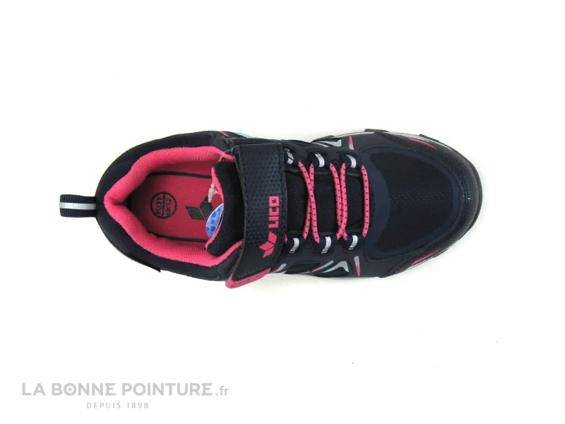 Achat chaussures LICO Enfant Basket, vente Lico ALLEN VS Basket fille bleu marine et rose