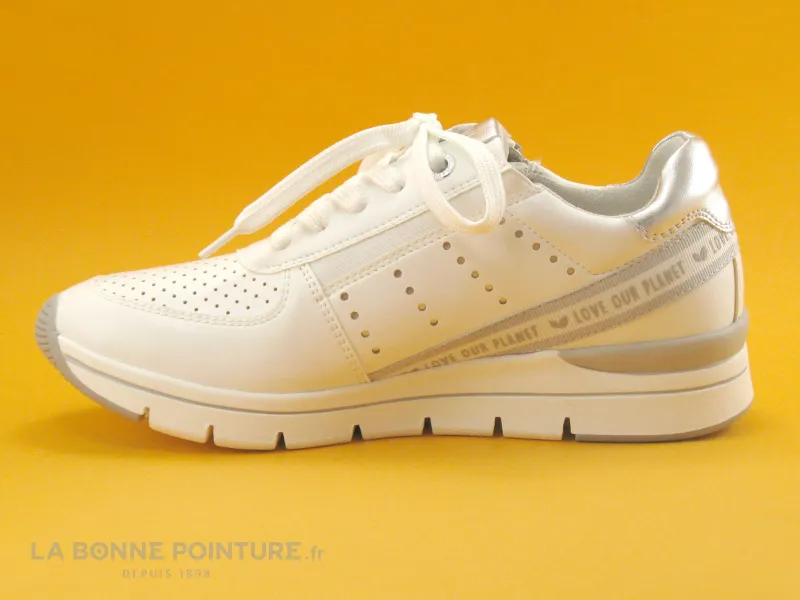 Achat chaussures Marco Tozzi Femme Basket, vente Marco Tozzi - 2-23723-24 - Basket Love our Planet - White comb