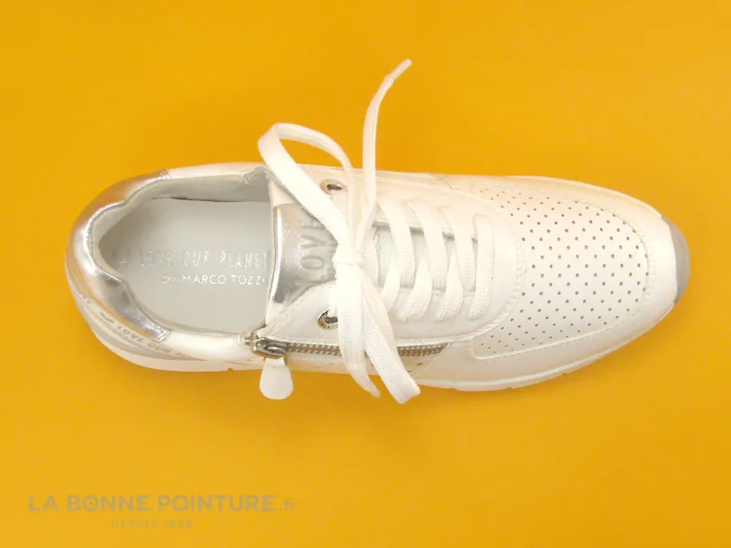 Achat chaussures Marco Tozzi Femme Basket, vente Marco Tozzi - 2-23723-24 - Basket Love our Planet - White comb