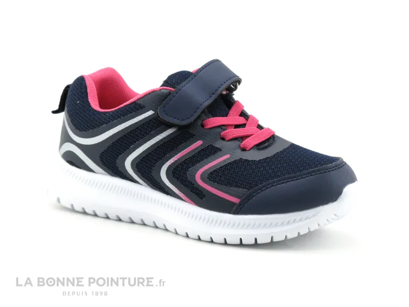 Achat chaussures Run Away Enfant Basket, vente Run Away FAUSTIN Marine - Rose - Basket fille