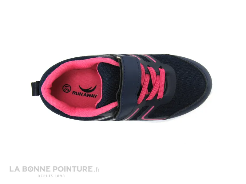 Achat chaussures Run Away Enfant Basket, vente Run Away FAUSTIN Marine - Rose - Basket fille