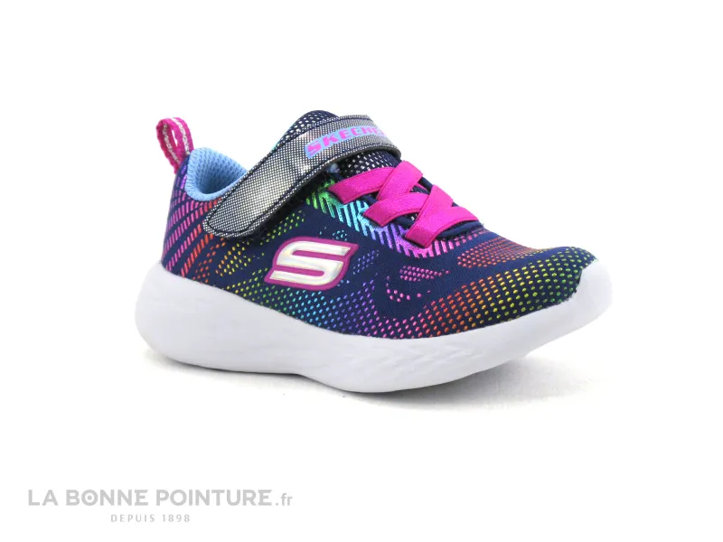 Achat chaussures Skechers Enfant Basket, vente Skechers Go run 600 Shimmer Speeder 302031L - Bleu - Basket fille