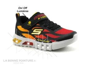 Achat chaussures Skechers Enfant Basket, vente Skechers Lights Flex Glow Dezlo black red - 400016L - Basket led