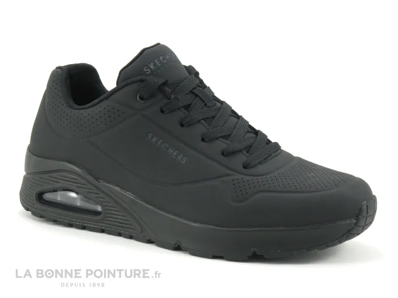 Achat chaussures Skechers Homme Basket, vente Skechers 52428 Uno stand on air Black - Basket noire Homme