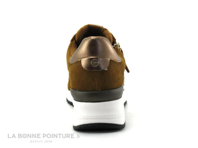 Achat chaussures Tamaris Femme Basket, vente Tamaris 1-23702-25 cognac comb - Basket compensee