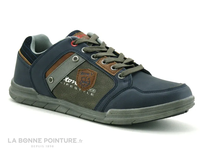 Achat chaussures ZERO faute Homme Basket, vente Stone V H70320-401 - Navy - Basket Homme bleu marine - marron