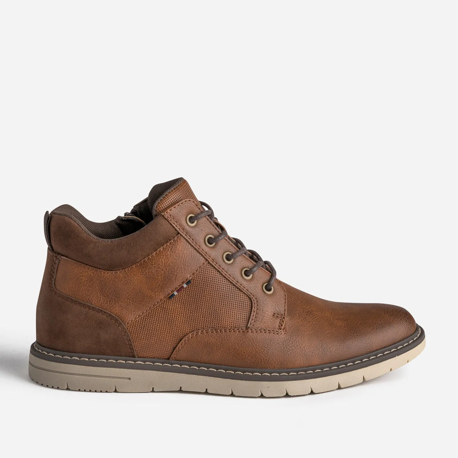 Basket cognac et marron - Boots Homme | ERAM