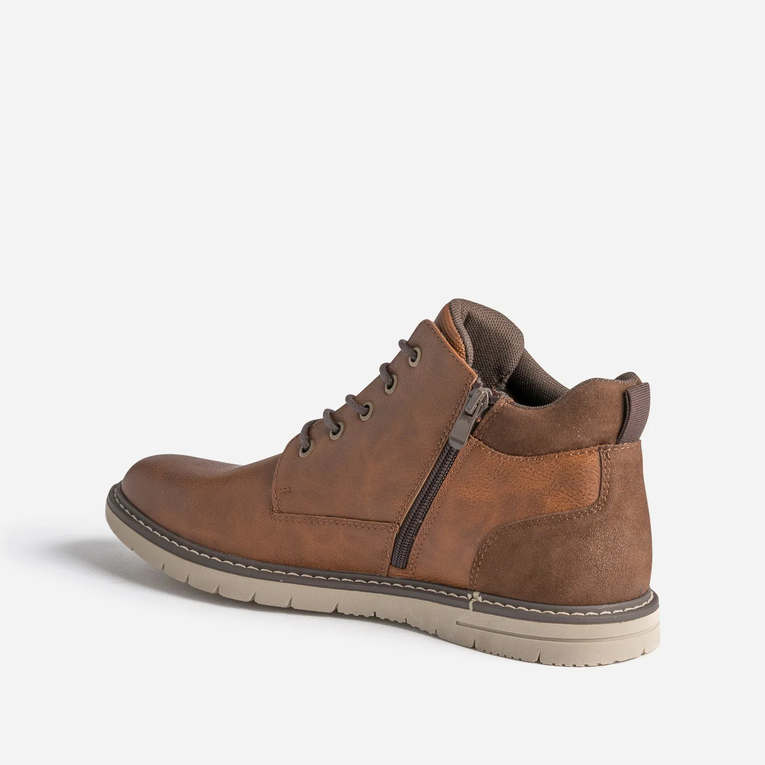 Basket cognac et marron - Boots Homme | ERAM