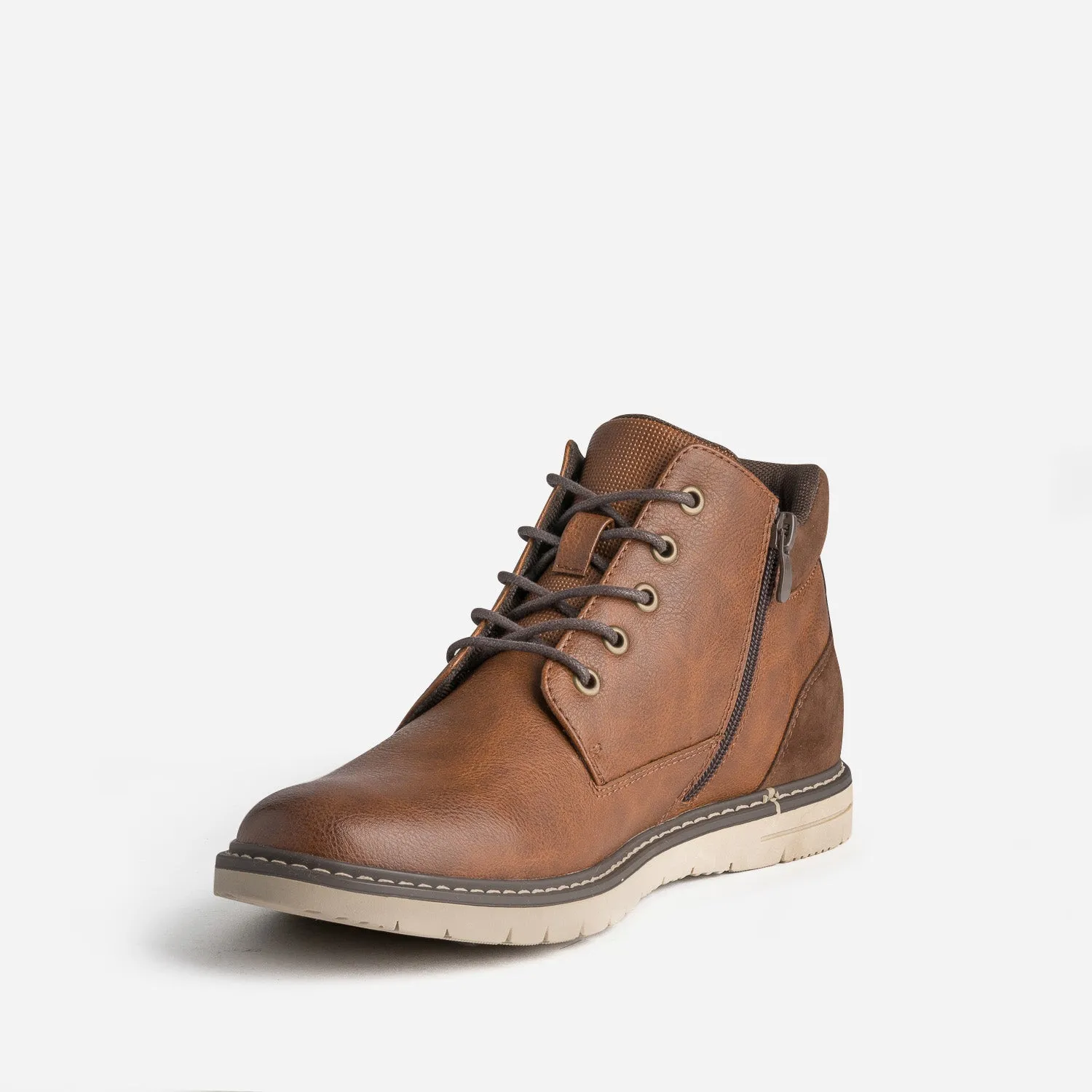 Basket cognac et marron - Boots Homme | ERAM