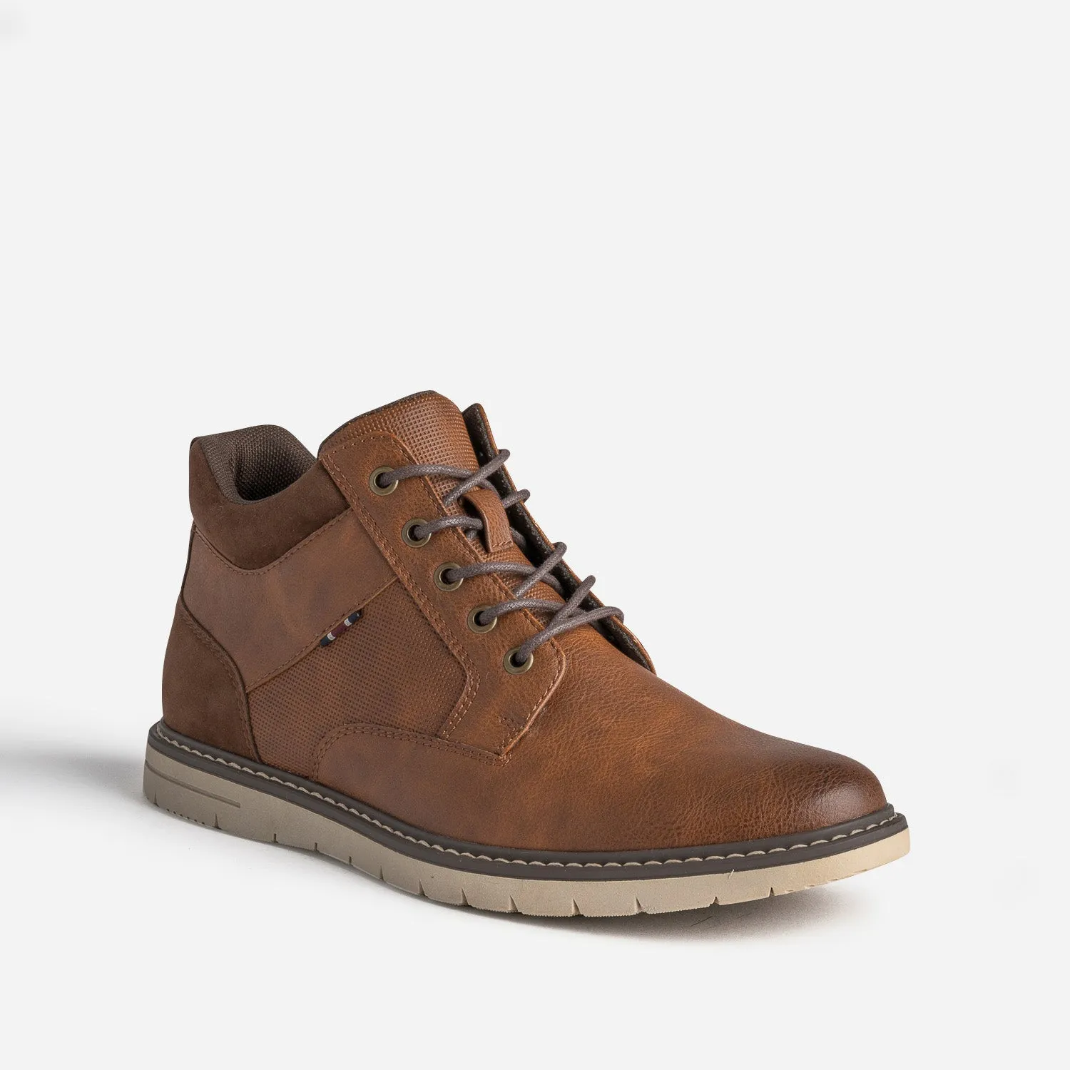 Basket cognac et marron - Boots Homme | ERAM