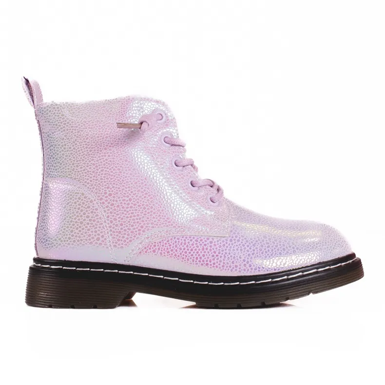 Bottines filles avec brillant Shelovet rose