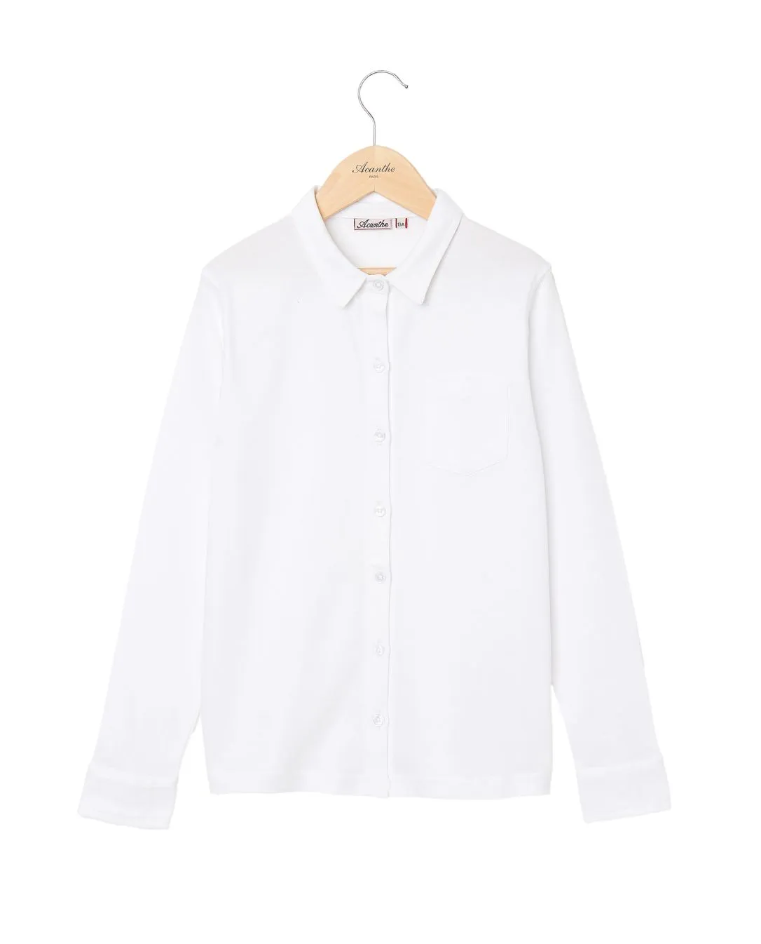 Chemisier jersey coton blanc