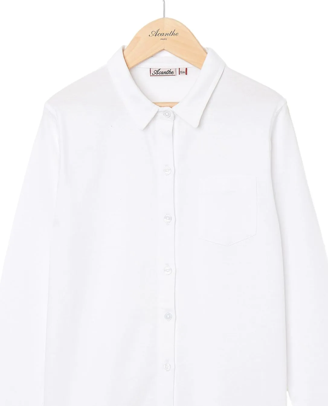 Chemisier jersey coton blanc