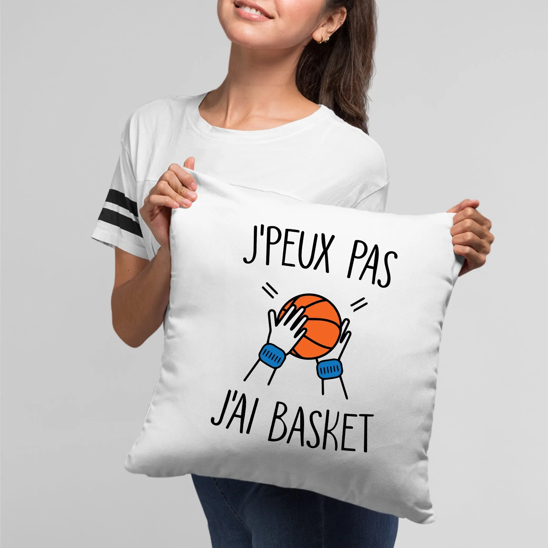 Coussin J'peux pas j'ai basket