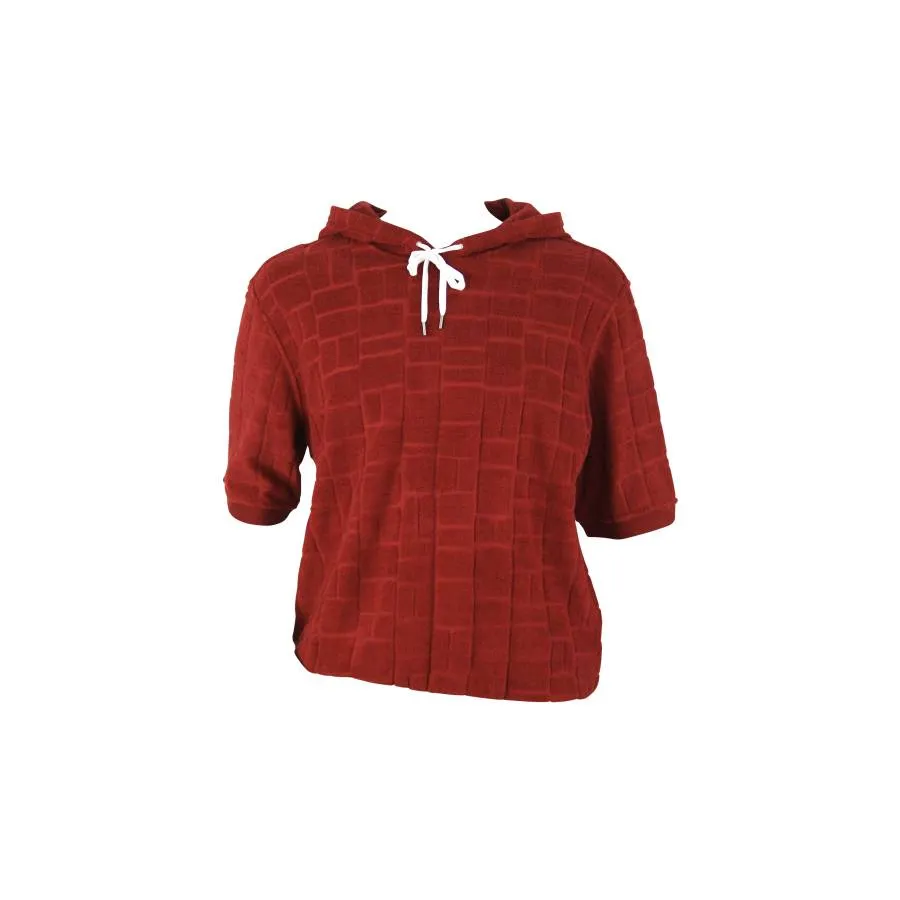 Hermès Tee-shirt à capuche en coton rouge