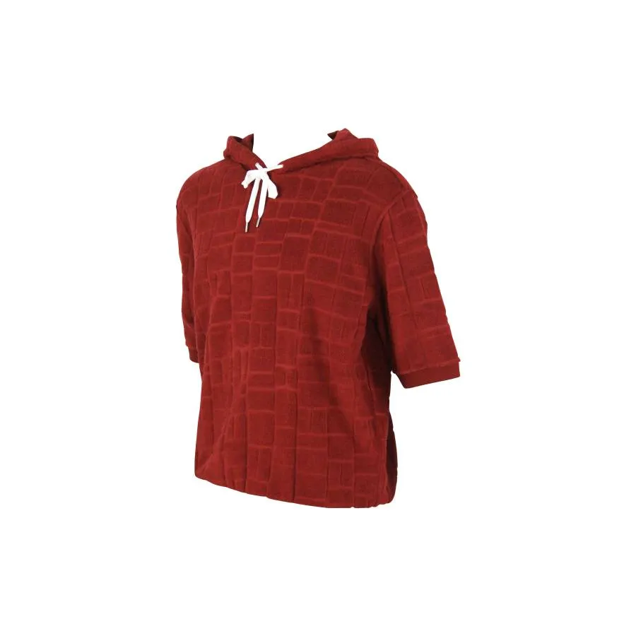 Hermès Tee-shirt à capuche en coton rouge