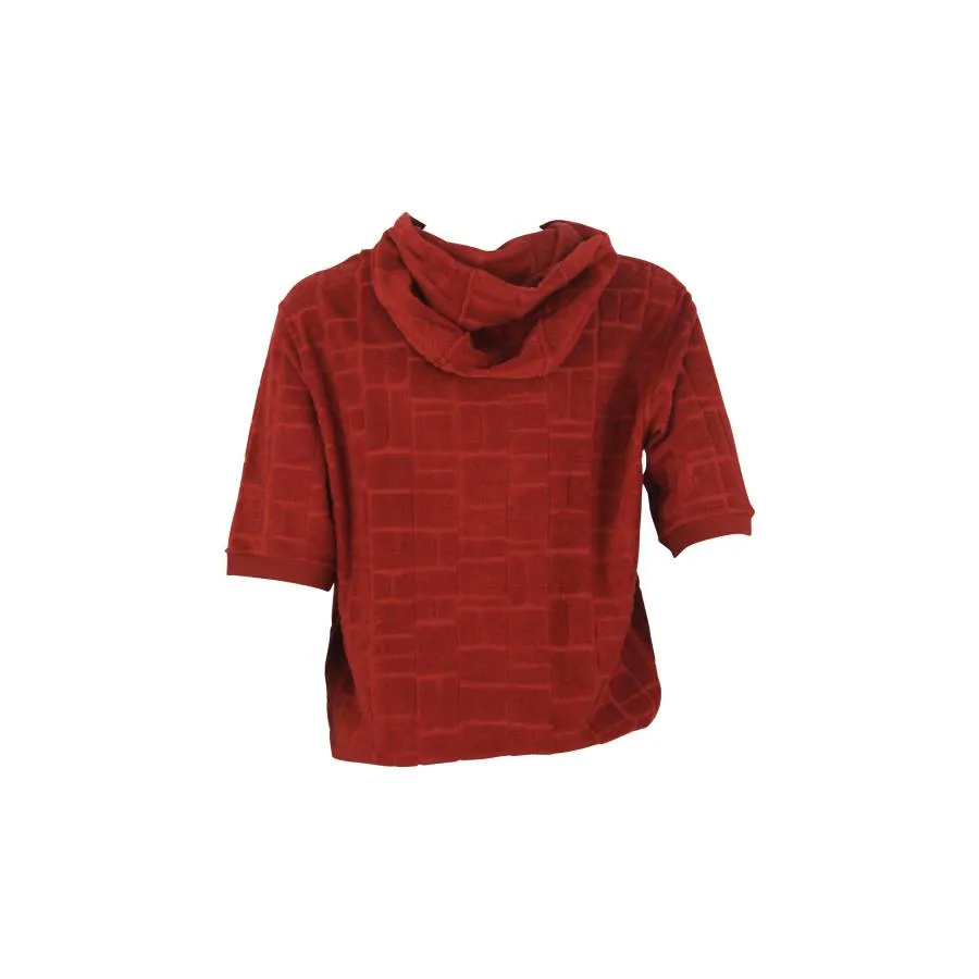 Hermès Tee-shirt à capuche en coton rouge