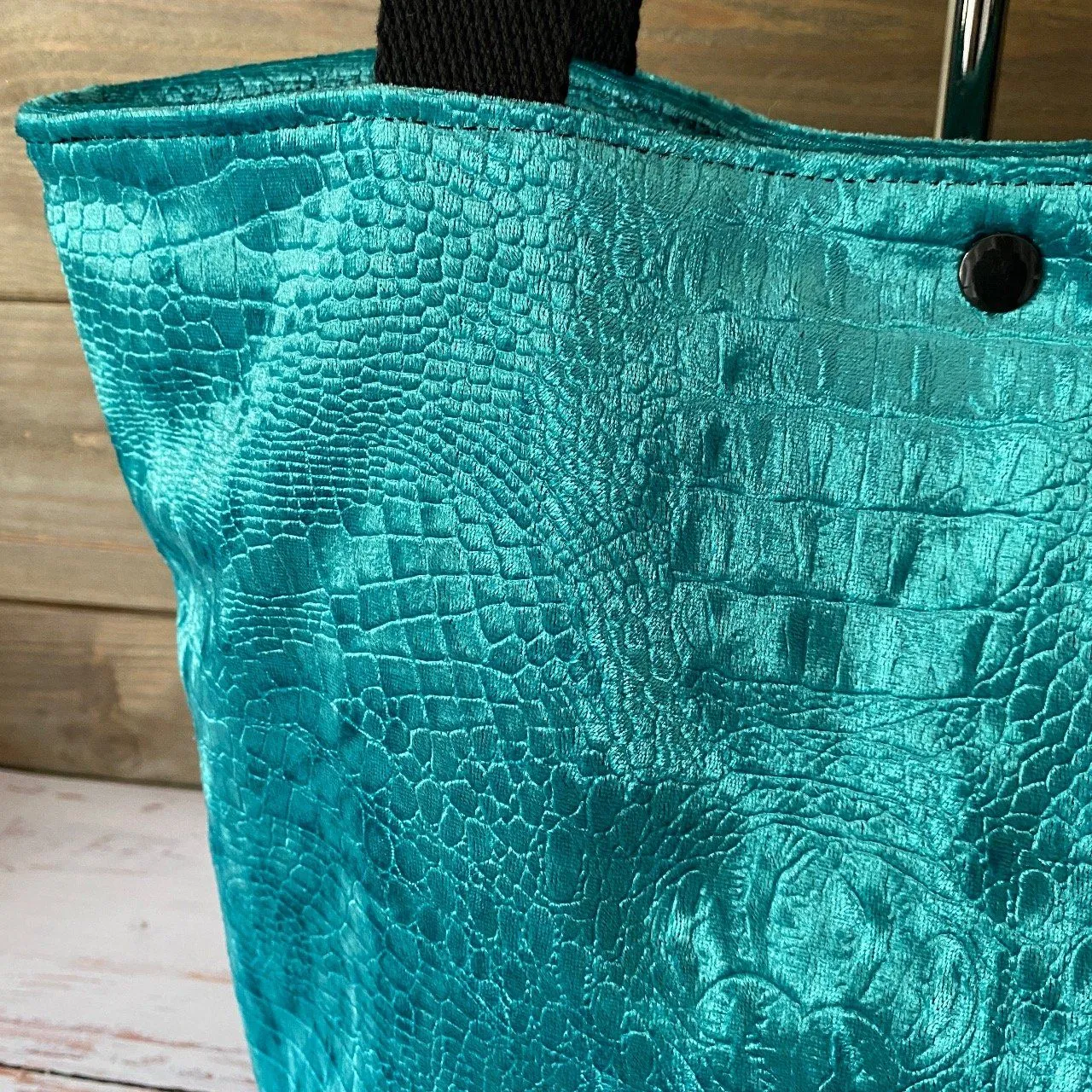 Le Tote Bag Velours Turquoise - Mayem