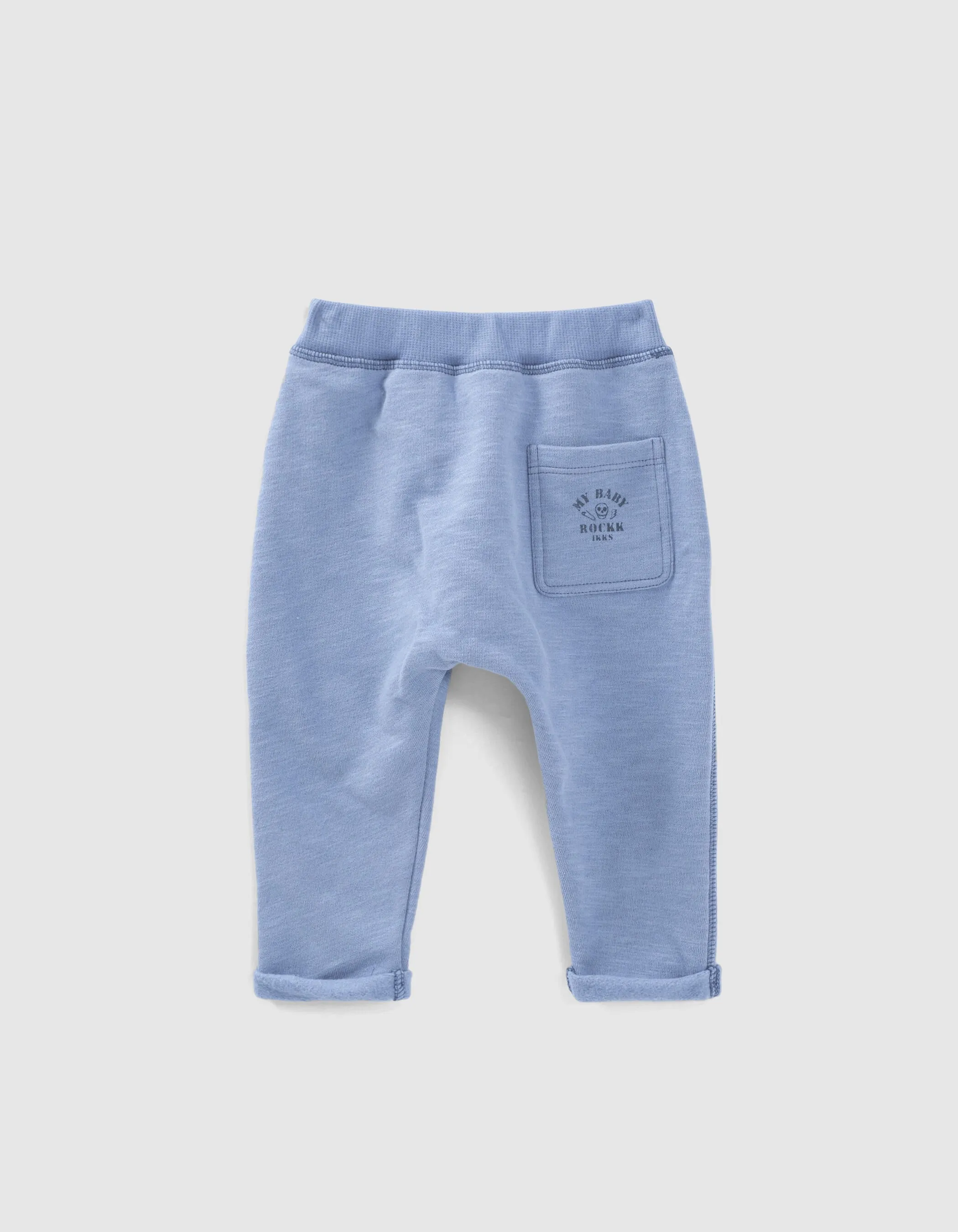 Pantalon bleu molleton bio bébé