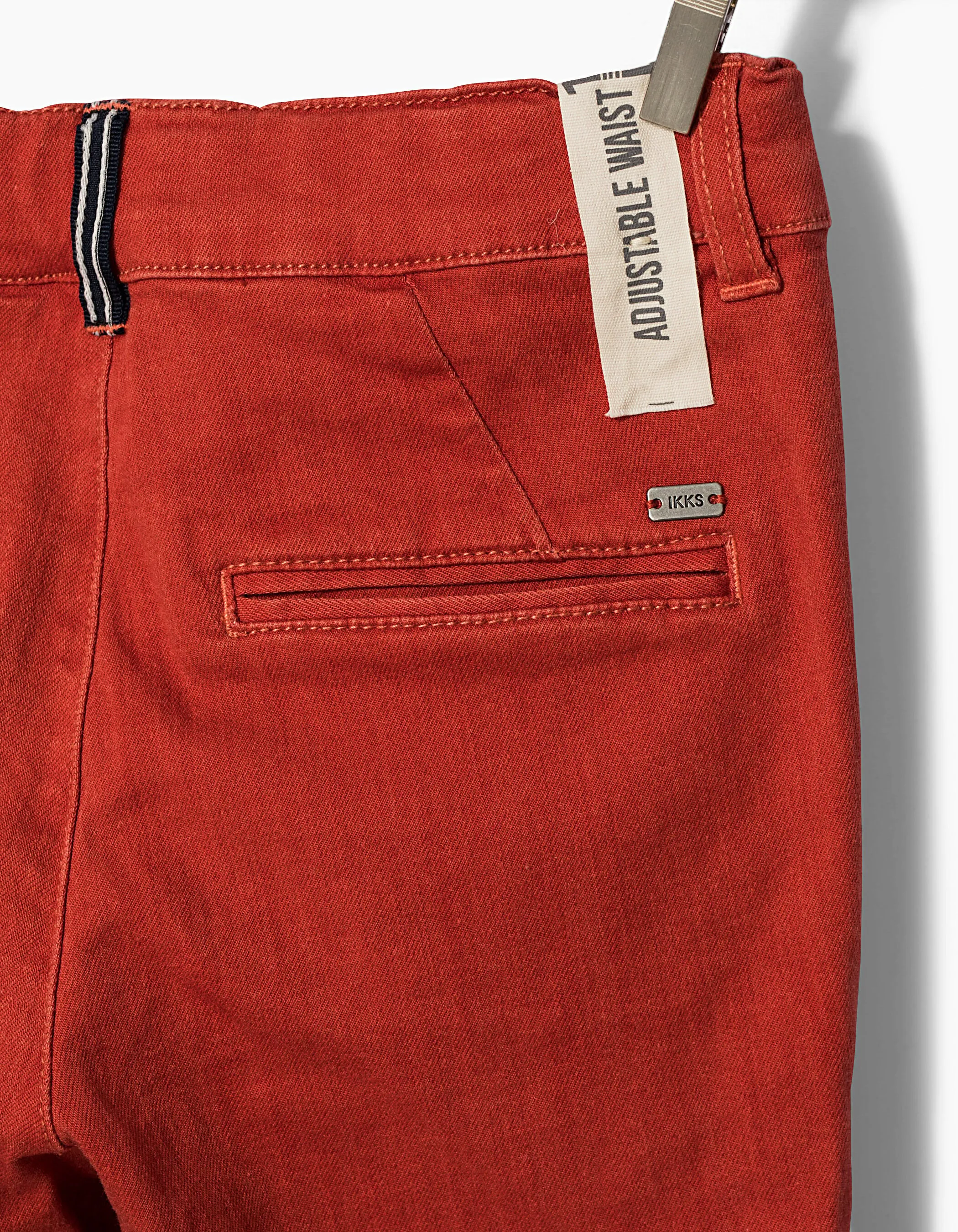 Pantalon chino orange à ganses rayées garçon 