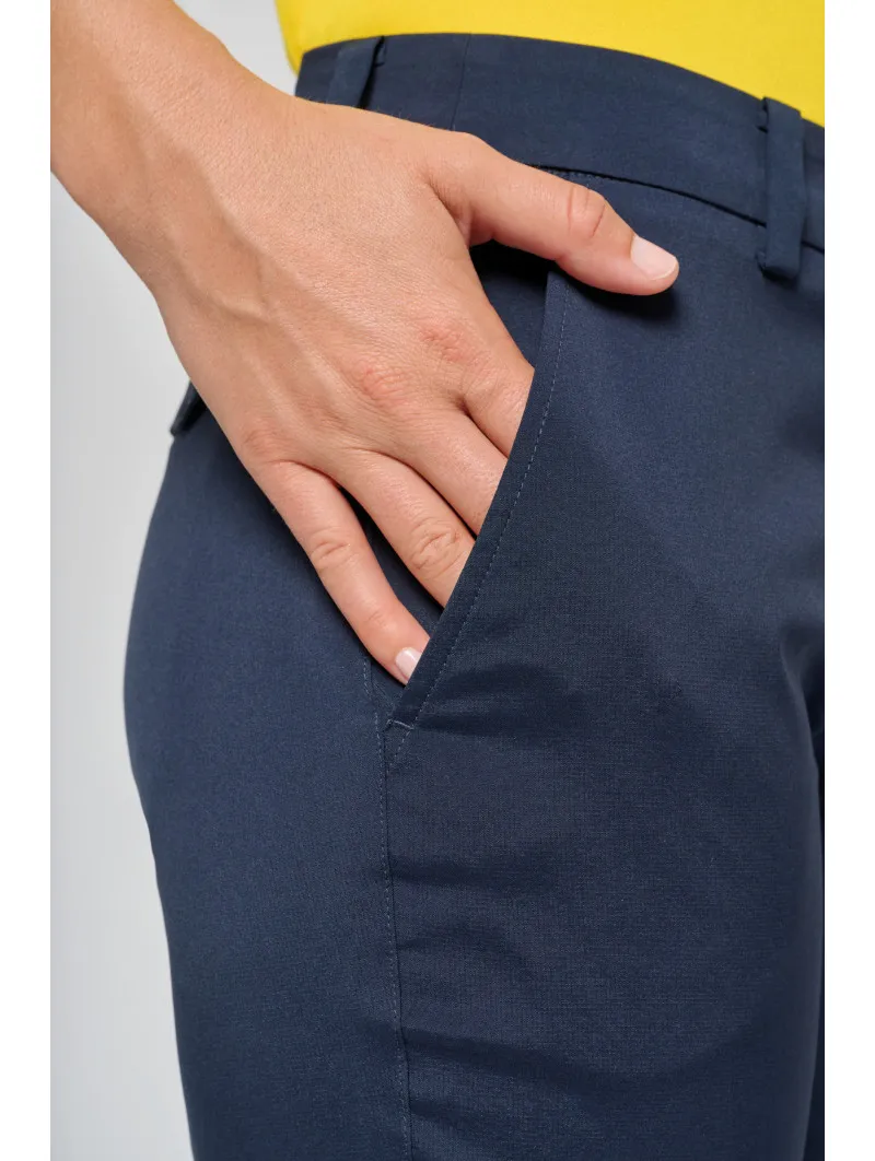 Pantalon de golf femme déperlant et léger bleu marine