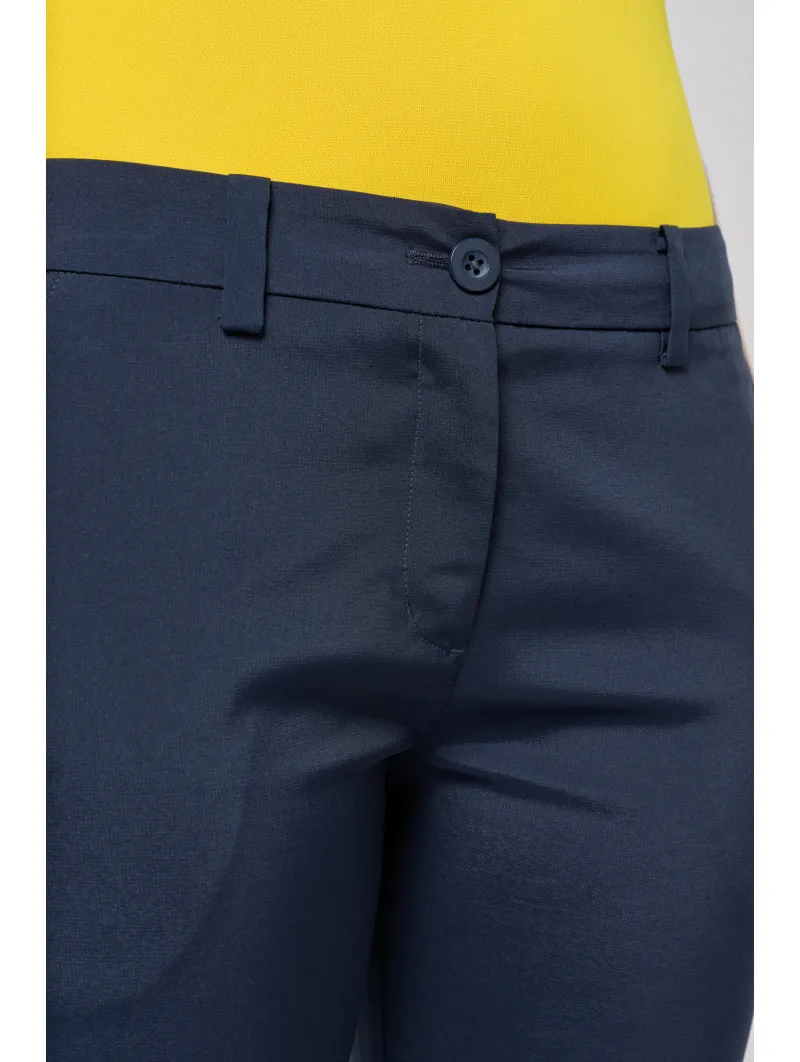 Pantalon de golf femme déperlant et léger bleu marine