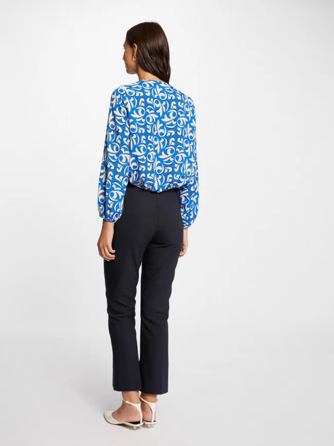 Pantalon droit taca bleu marine femme - Morgan | wimod