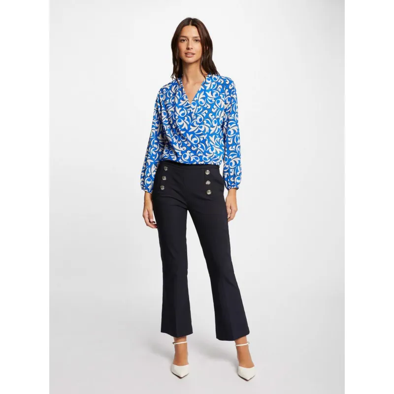 Pantalon droit taca bleu marine femme - Morgan | wimod