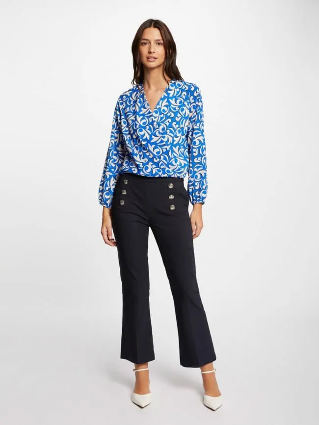 Pantalon droit taca bleu marine femme - Morgan | wimod