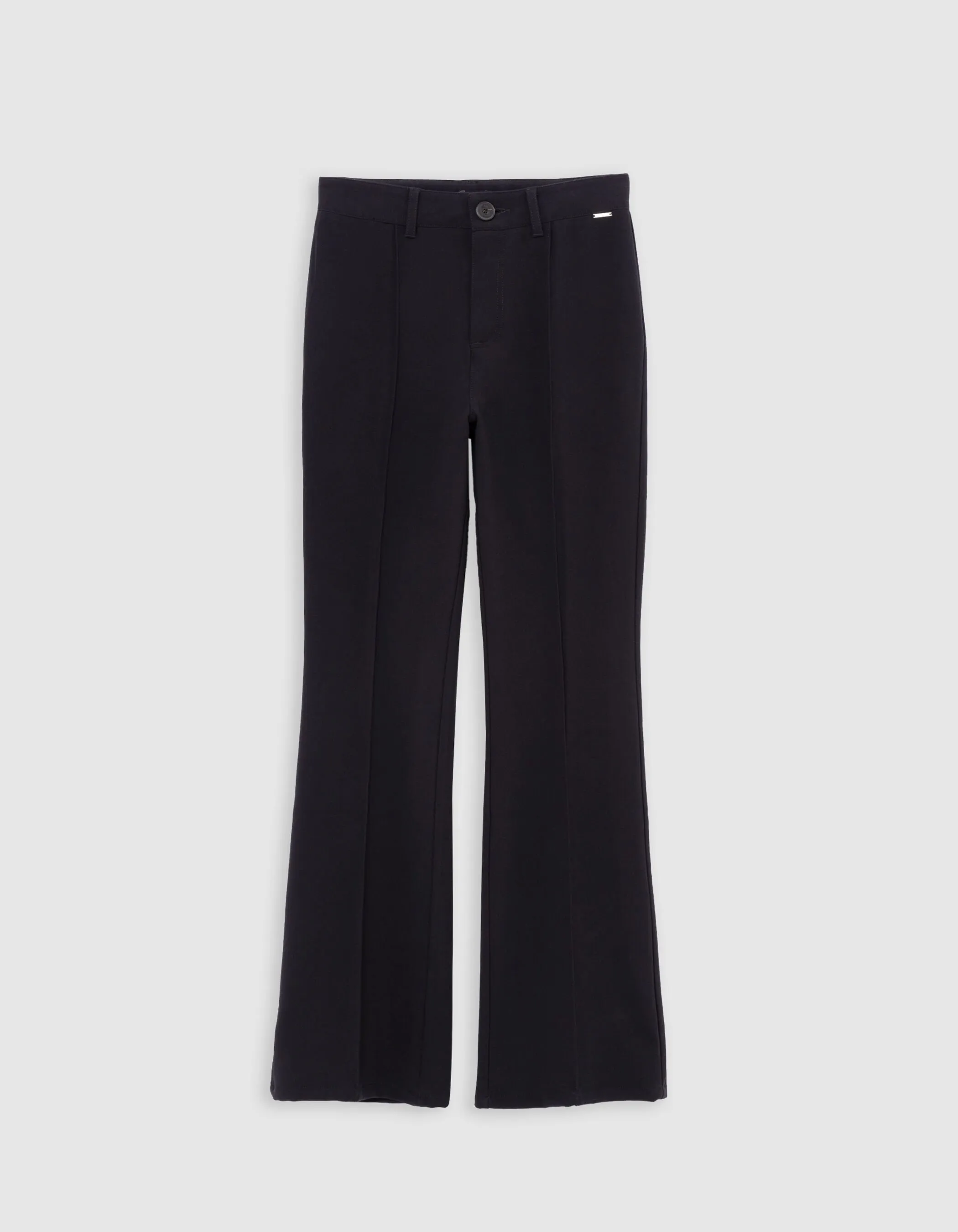 Pantalon FLARE noir avec plis-nervures fille