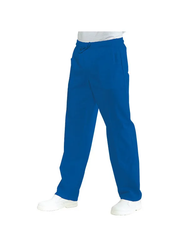 Pantalon Médical Mixte à Taille Elastique Bleu Cyan