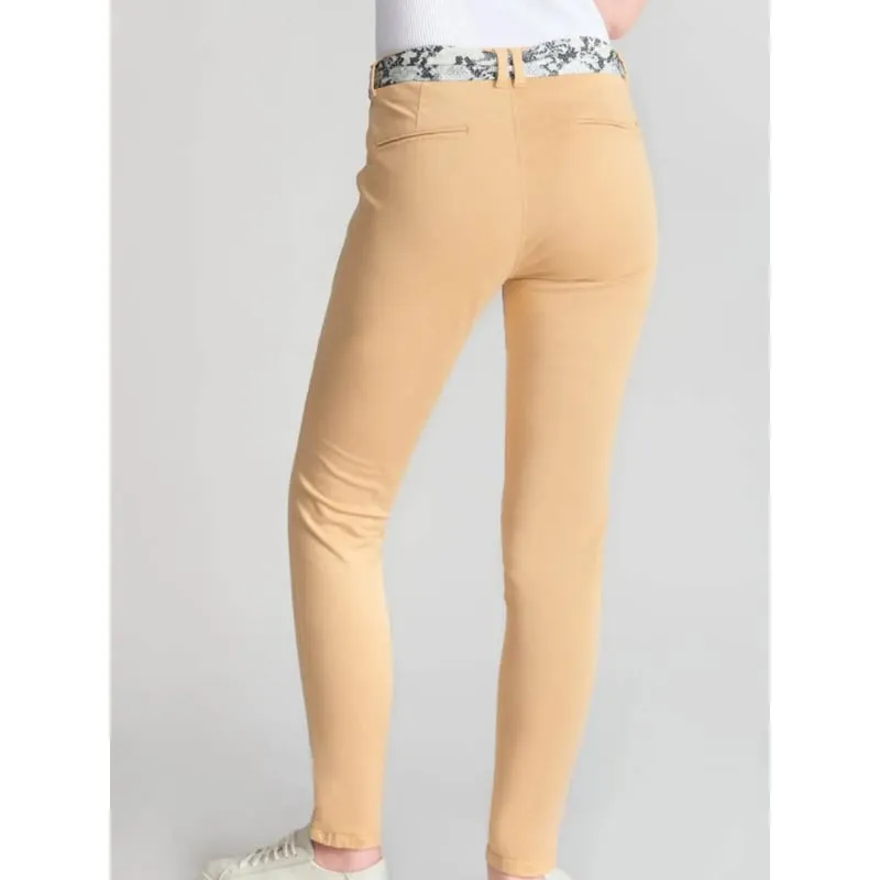 Pantalon slim dyli beige femme - Le Temps Des Cerises | wimod