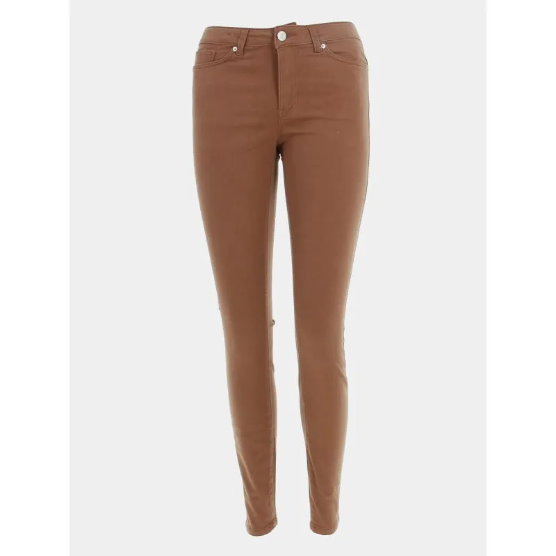 Pantalon slim dyli beige femme - Le Temps Des Cerises | wimod