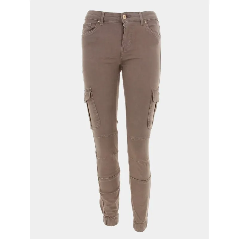 Pantalon slim dyli kaki femme - Le Temps Des Cerises | wimod