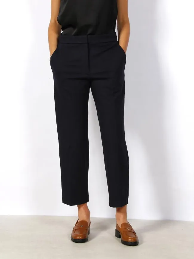 Pantalon tapered punto bleu marine femme - Tommy Hilfiger | wimod