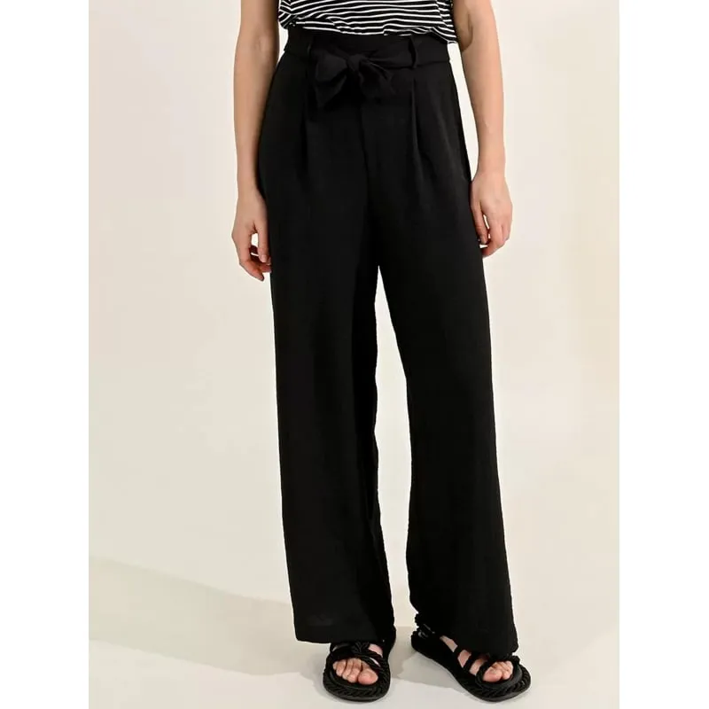 Pantalon tapered punto bleu marine femme - Tommy Hilfiger | wimod