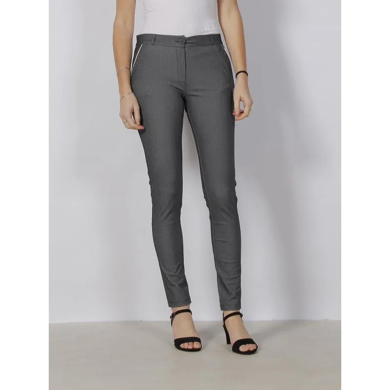 Pantalon tapered punto bleu marine femme - Tommy Hilfiger | wimod