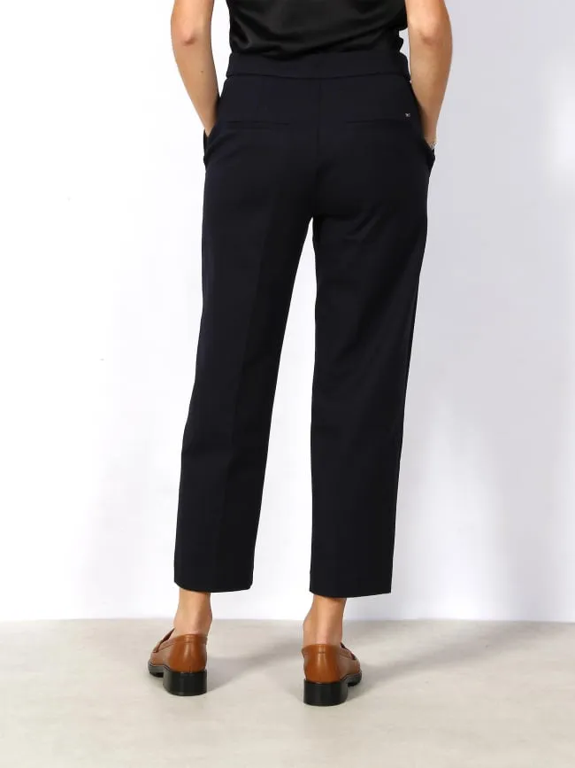 Pantalon tapered punto bleu marine femme - Tommy Hilfiger | wimod