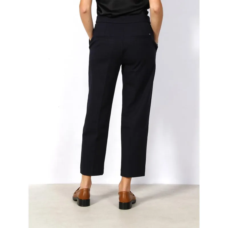 Pantalon tapered punto bleu marine femme - Tommy Hilfiger | wimod