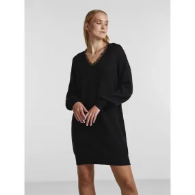 Robe courte manches longues noir en viscose Amy | 3 Suisses