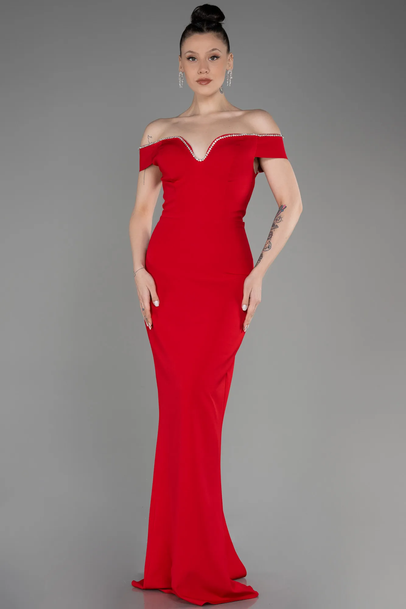 Robe de Soirée Grande Taille Longue Bleu Marine ABU3784