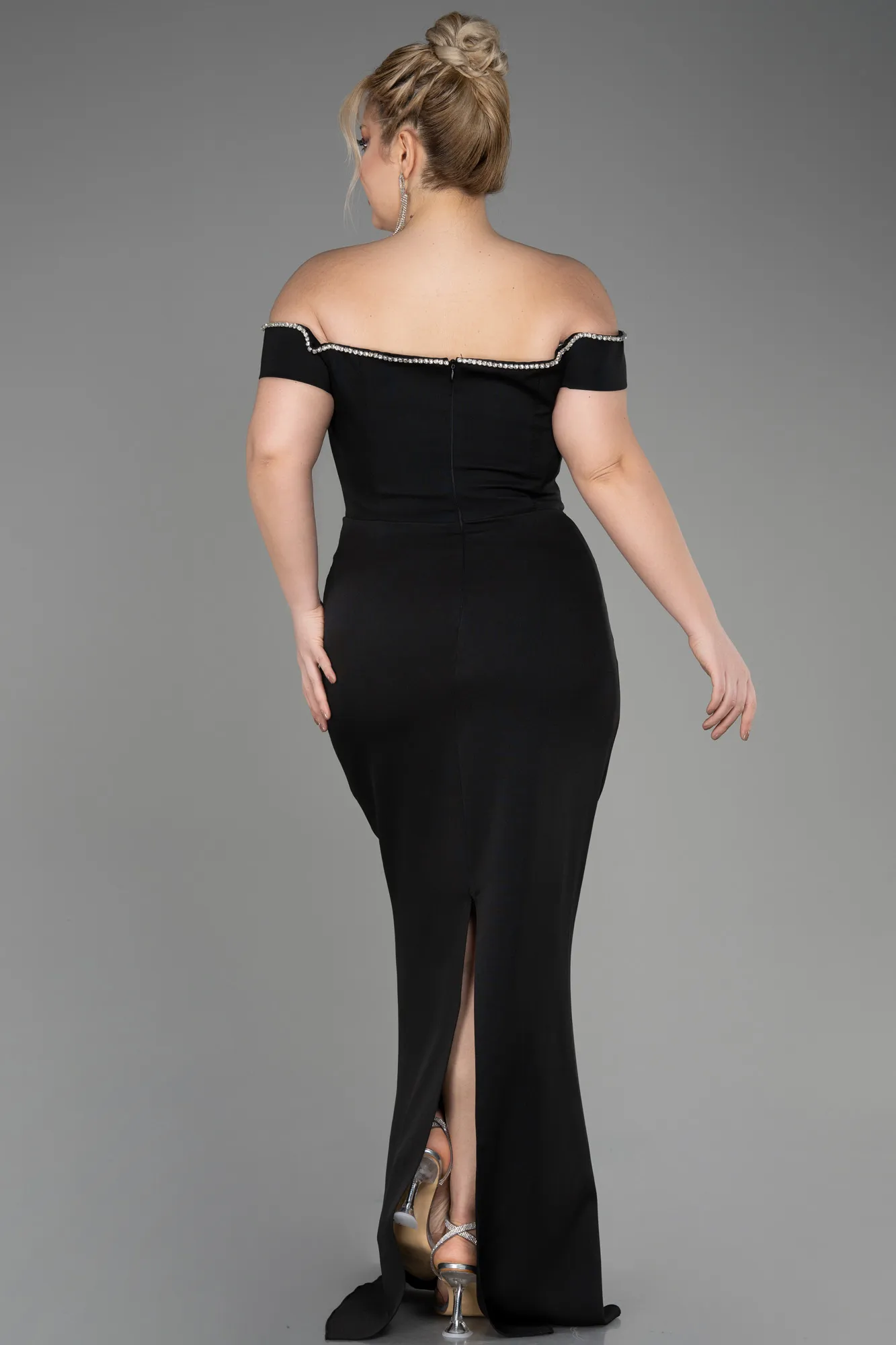 Robe de Soirée Grande Taille Longue Bleu Marine ABU3784