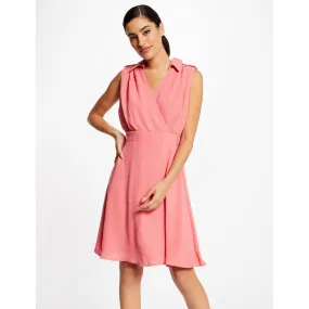 Robe évasée fluide sans manches rose | 3 Suisses