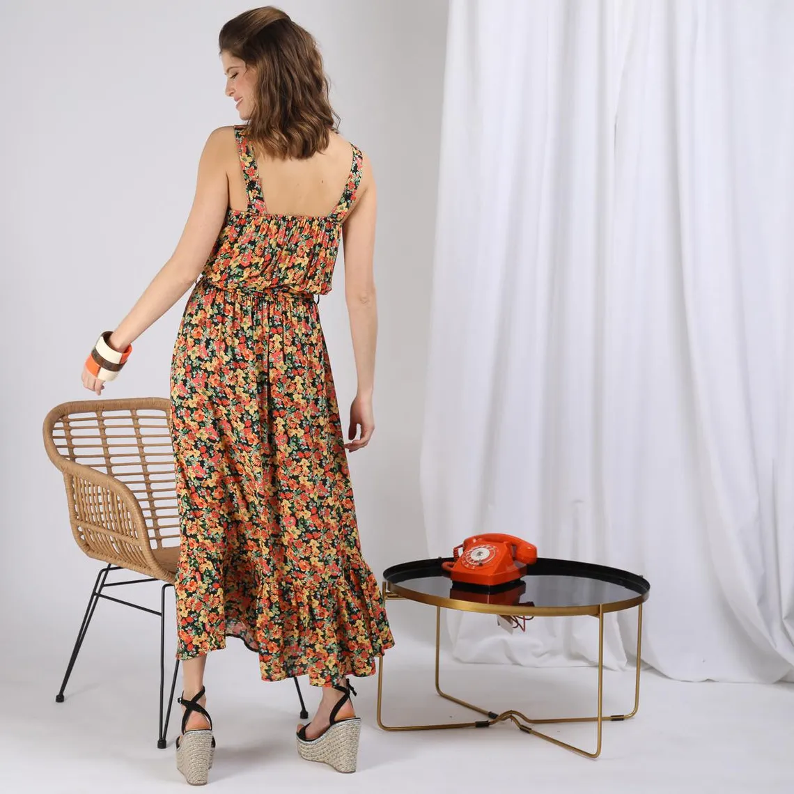 Robe longue à fleurs Emi en viscose | 3 Suisses